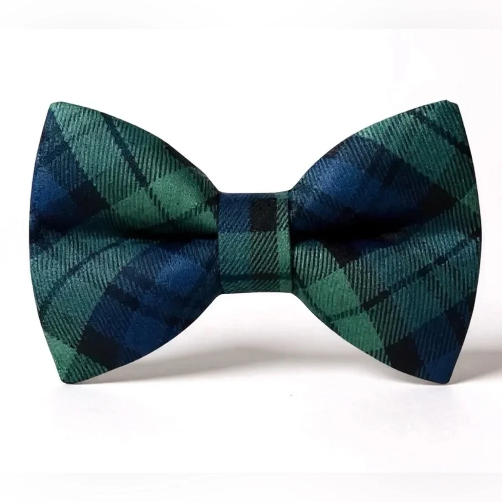 Janie and Jack Green Tartan Bowtie 2T- 5T